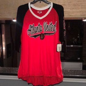 New Era Red and Black Atlanta United Women's Jersey